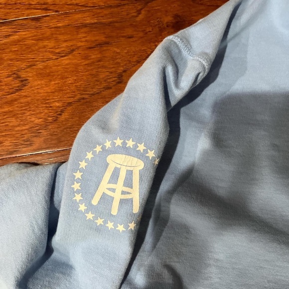 I am unwell Call Her Daddy Powder Blue Cropped Sweatshirt with Hood XL - Picture 3 of 5